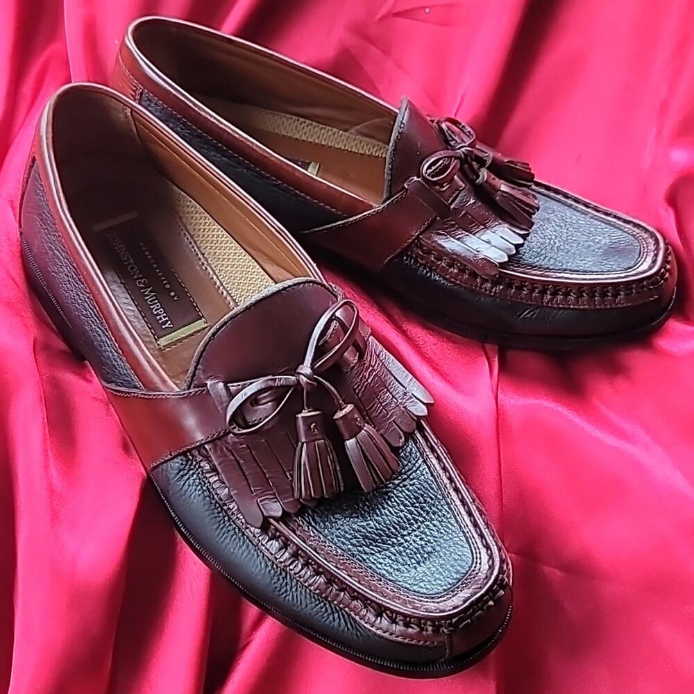 JOHNSTON & MURPHY sz10.5 Aragon 2 Kiltie Tassel moccasin loafer EXCELLENT